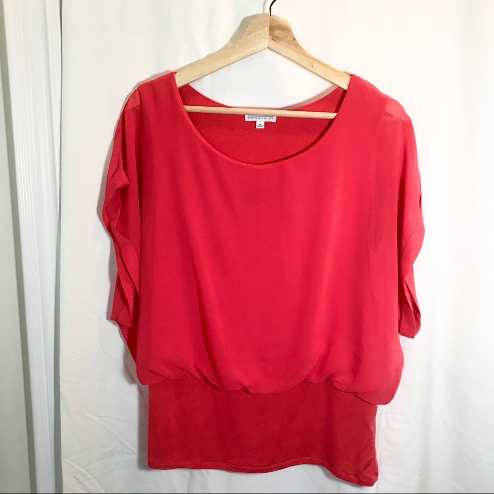 Joseph A. Pink Dolman Sleeve Blouse, Medium